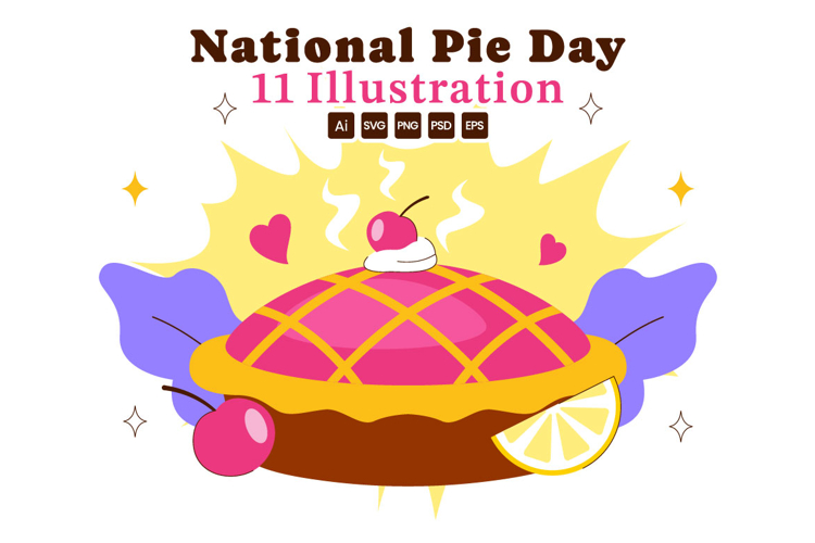 11 National Pie Day Illustration