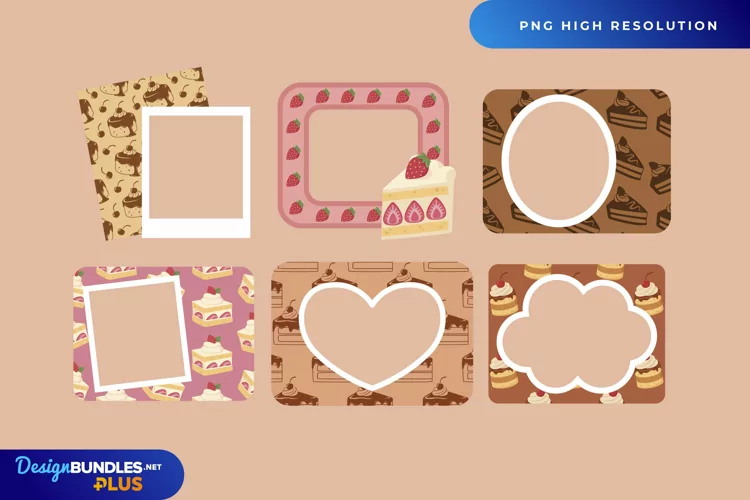 Scrapbooking Vintage Piece of Cakes Frames Set