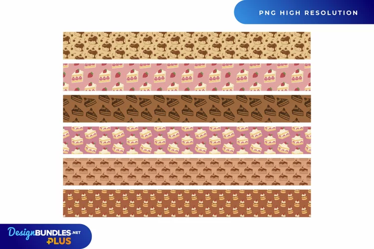 Vintage Piece of Cake Seamless Seamless Strips