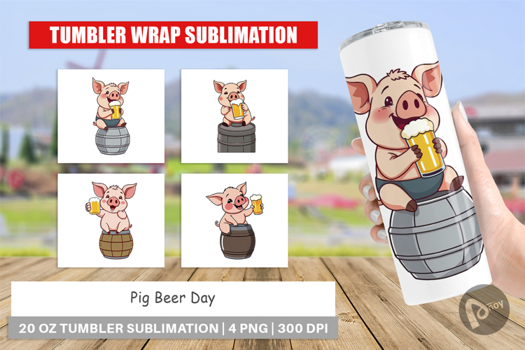 Tumbler Pig Beer Day