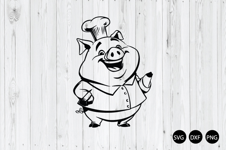 Pig Chef Mascot SVG, Chef SVG, Master Chef SVG
