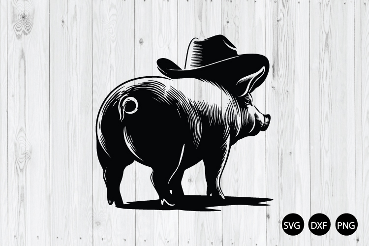 Pig With Big Butt SVG, Pig SVG, Funny Animal SVG