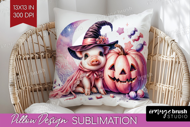 Piglet Halloween Pillow Sublimation Coquette Pillow Cover