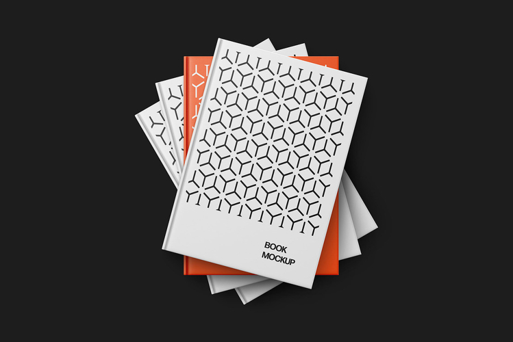 Piled Up Books Mockup