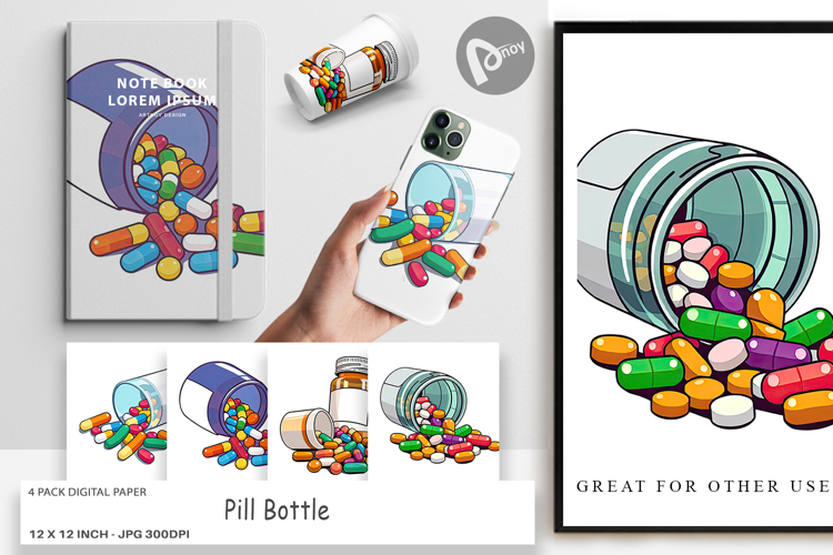 Pill Bottle Clipart Image 19
