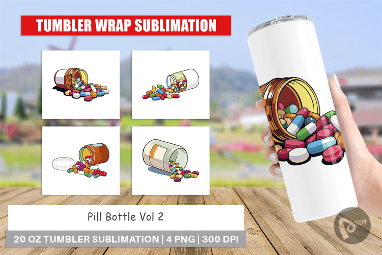 Pill Bottle Clipart Image 4