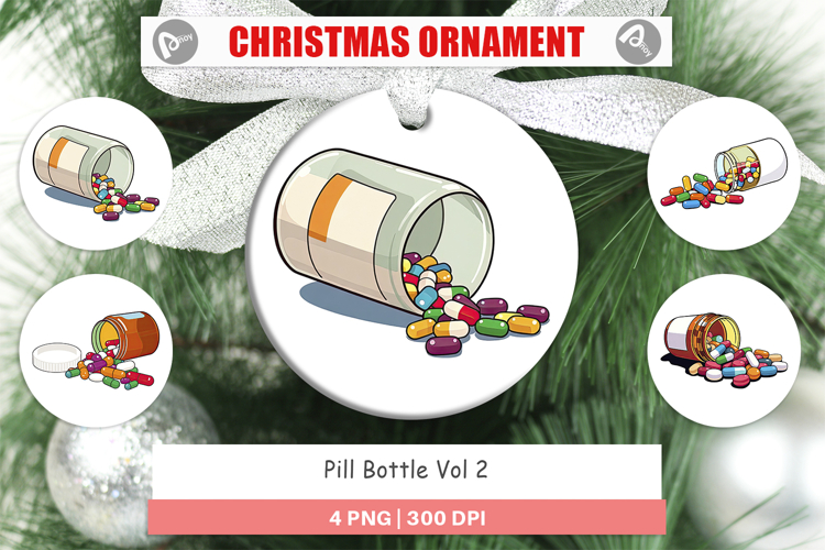 Pill Bottle Clipart Image 6