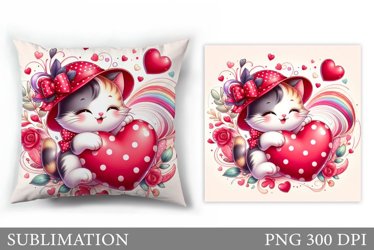 Cute Cat Sublimation. Cute Cat Pillow Sublimation