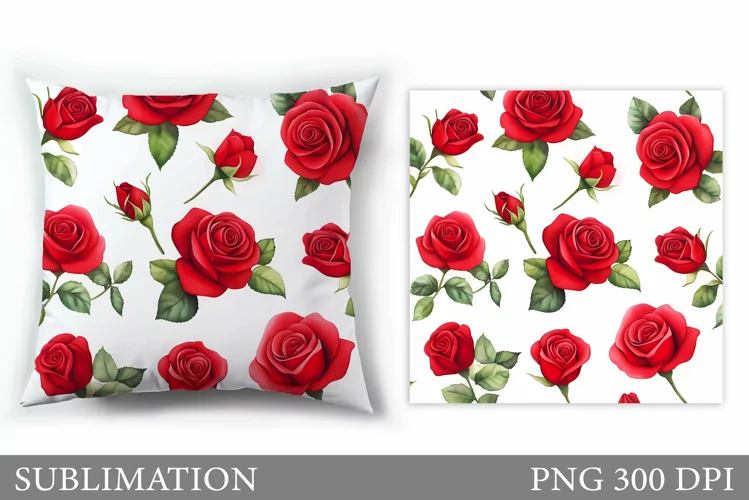Roses Sublimation. Roses Pillow Sublimation