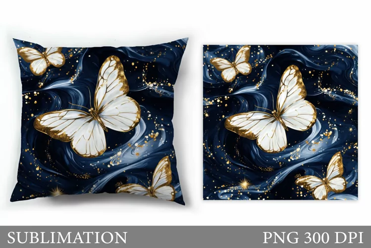 Butterflies Pillow Sublimation. Butterflies Sublimation