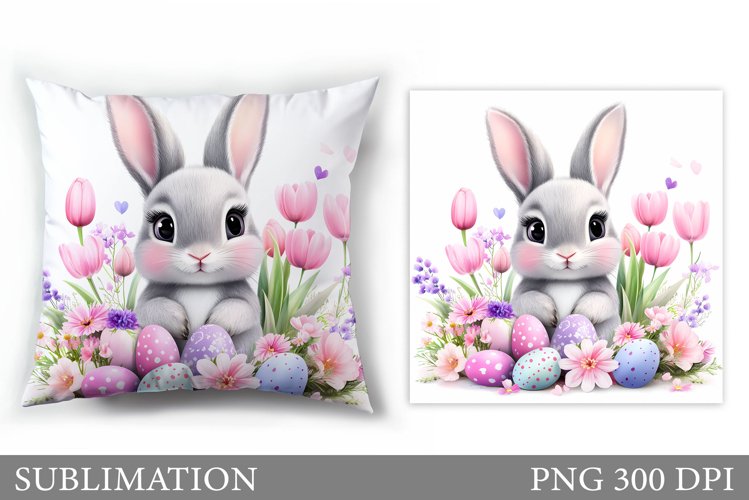 Easter Bunny Sublimation. Easter Pillow Sublimation
