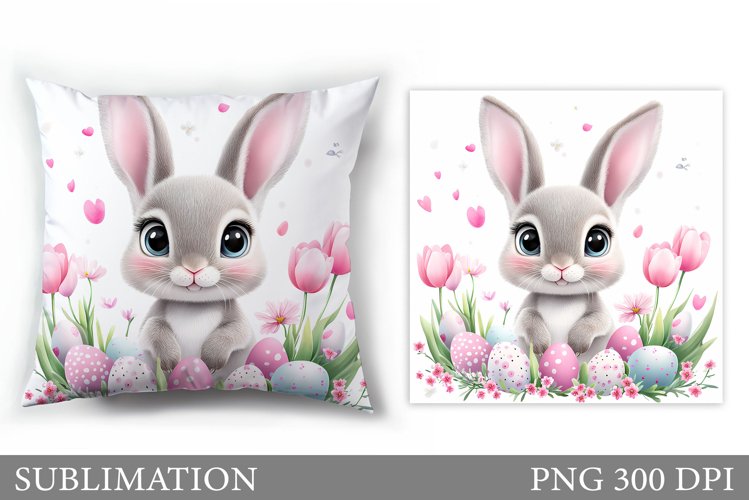 Easter Bunny Pillow Design. Easter Bunny Sublimation