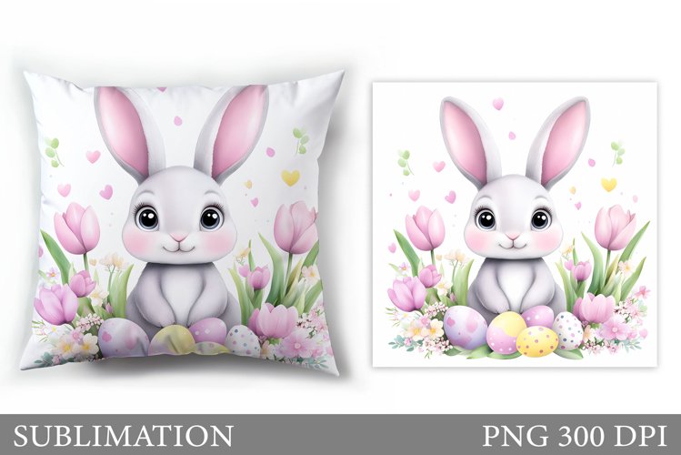 Easter Bunny Sublimation. Easter Bunny Pillow Design