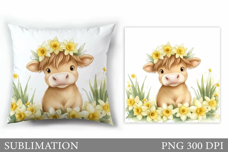 Cute Cow Pillow Sublimation. Cow Sublimation