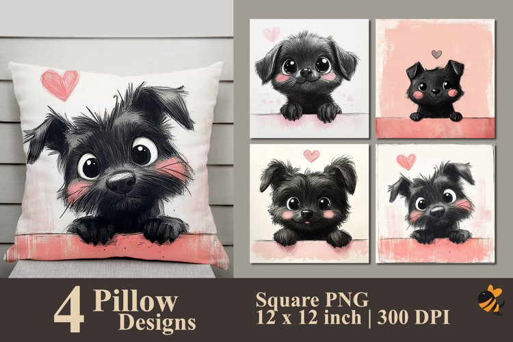 Funny Dog Pillow Sublimation Design