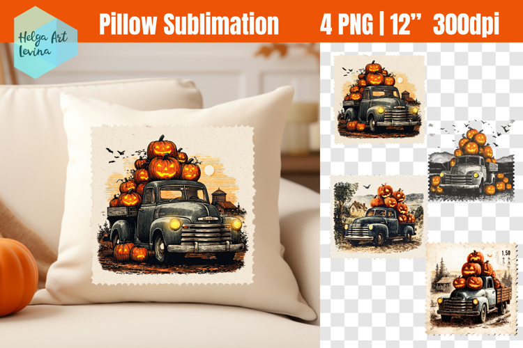 Retro Barn Pillow Sublimation