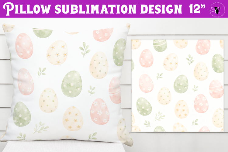 Spring Pillow sublimation | Easter Eggs pattern