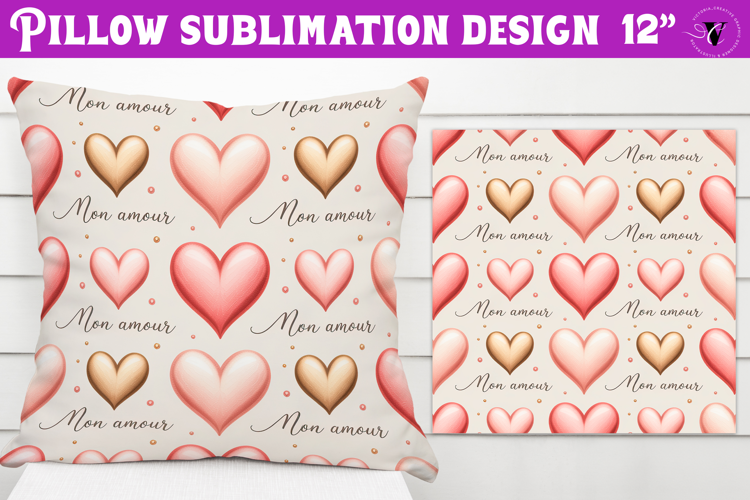 Spring Pillow sublimation | Spring & Valentine sublimation