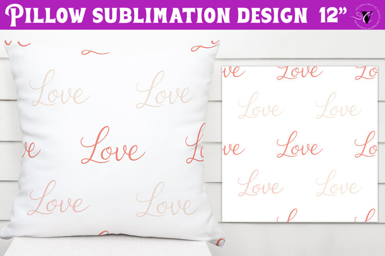 Spring Pillow sublimation | Spring & Valentine sublimation example image 1