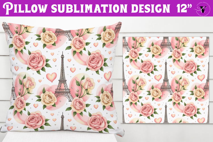 Spring Pillow sublimation | Spring & Valentine sublimation