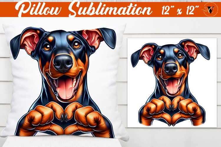 Pillow sublimation | Doberman | Dog sublimation
