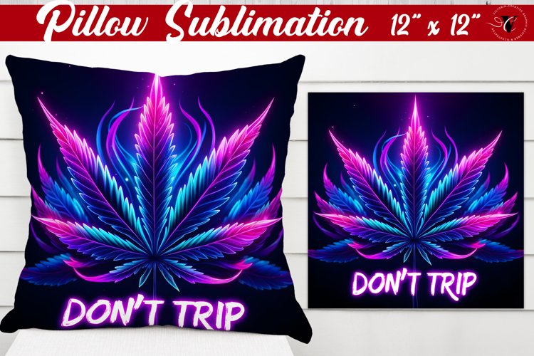 Pillow sublimation | Neon sublimation | Hemp example image 1