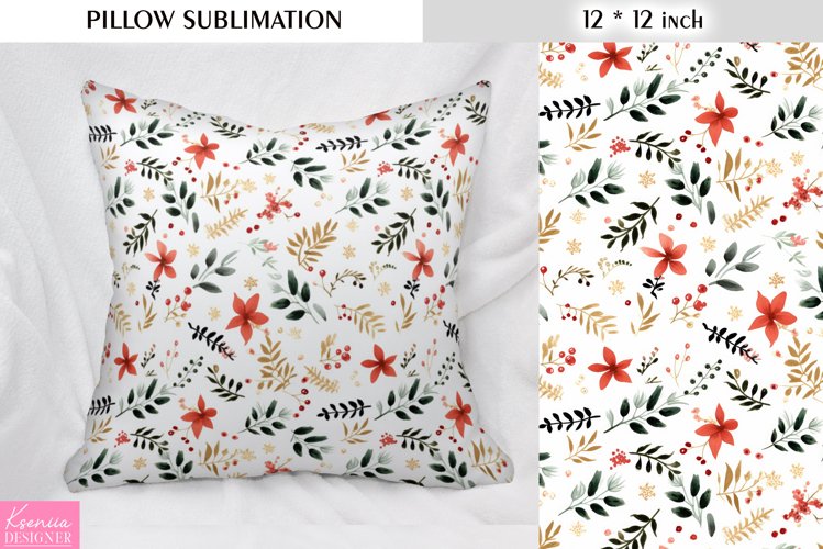 Watercolor Flower Pillow Sublimation