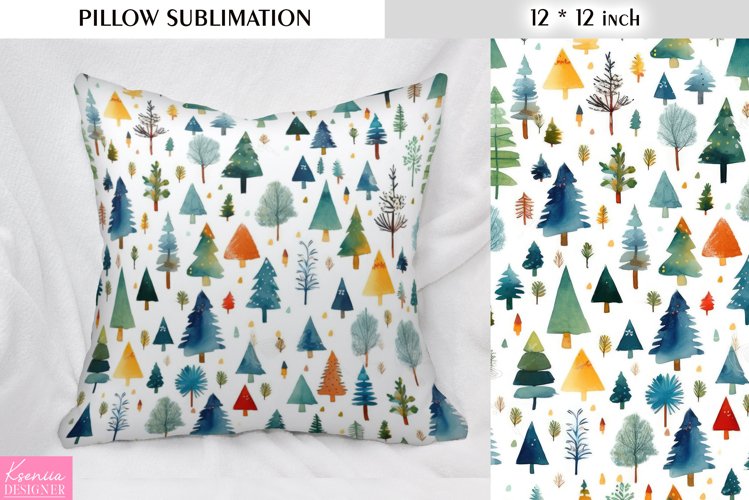 Colorful Tree Design|Fall Pillow Sublimation