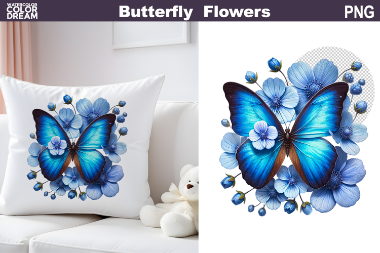 Blue Butterfly Clipart Image 19