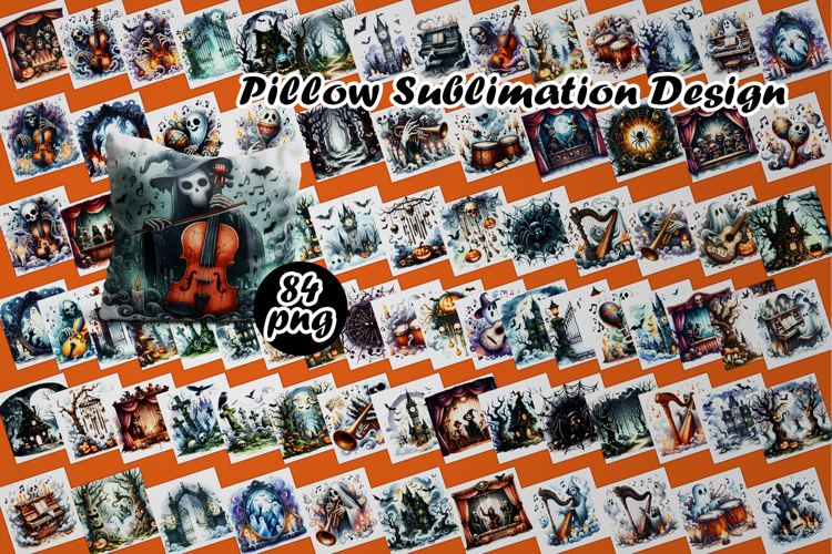 Crazy Halloween | Pillow Sublimation Design