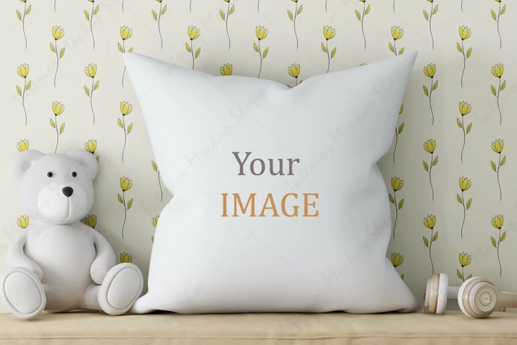 Mockup White Pillow in JPG | Craft Mockups