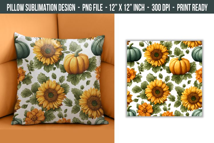 Fall Pillow Design | pillow cover sublimation