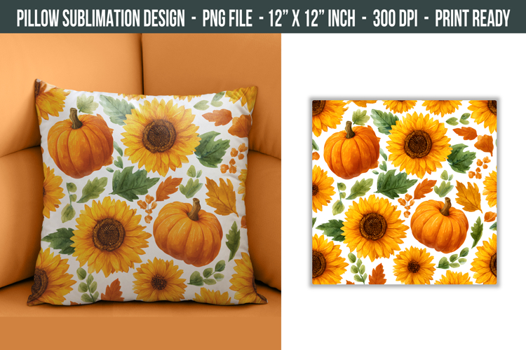 Fall Pillow Design | pillow cover sublimation