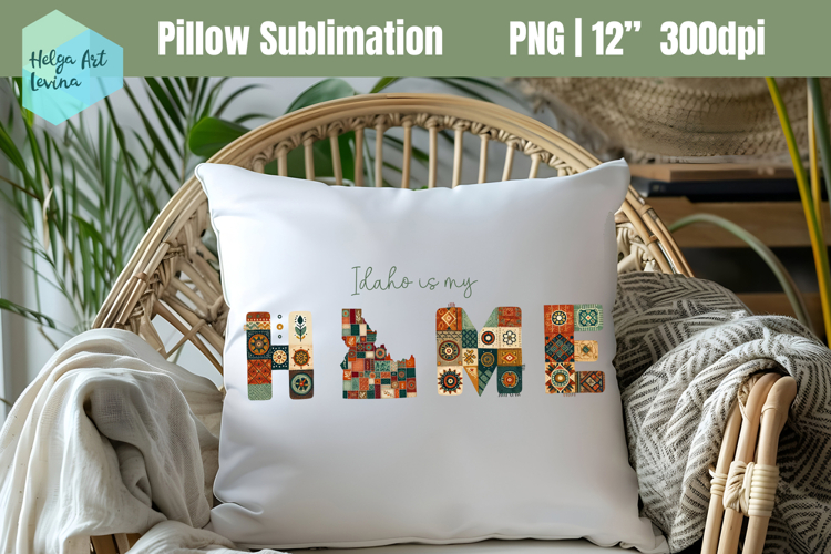 Patchwork Idaho Home, Clipart