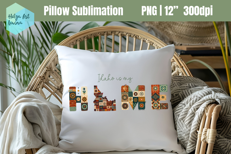 Patchwork Idaho Home, Clipart