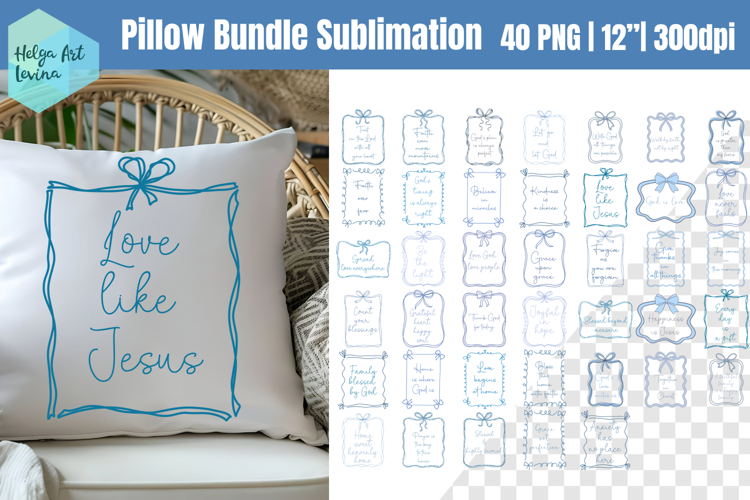 Religious quotes Pillow Bundle Sublimation