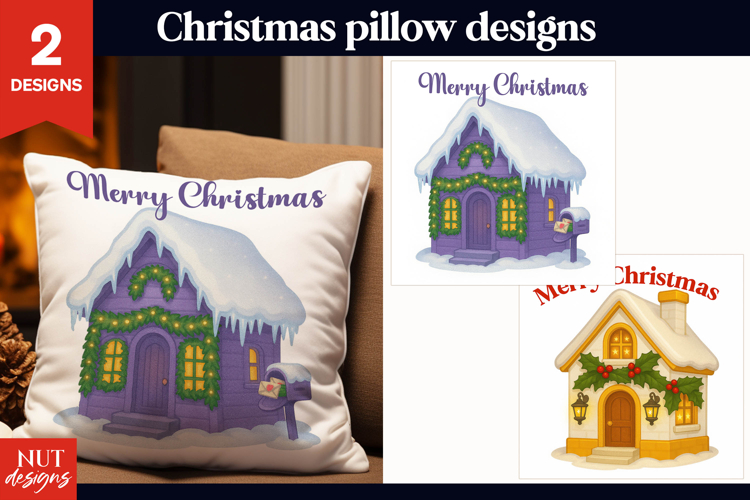 Christmas pillow Christmas Cottage, festive home decor