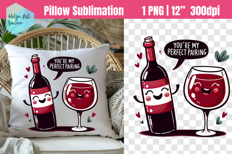 Funny couples Sublimation, Pillow Valentines Day