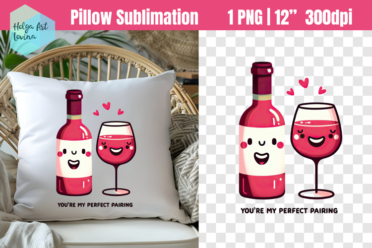 Funny couples Sublimation, Pillow Valentines Day