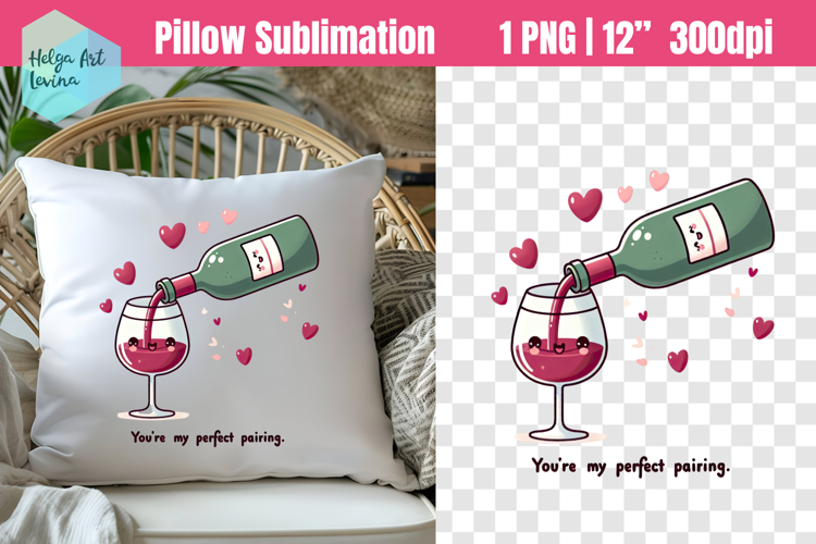 Funny couples Sublimation, Pillow Valentines Day