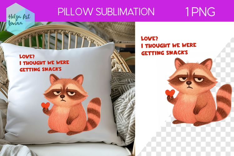 Sarcastic Animal Sublimation, Pillow Valentines Day