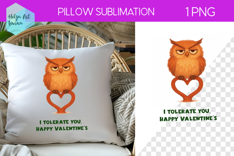 Sarcastic Animal Sublimation, Pillow Valentines Day