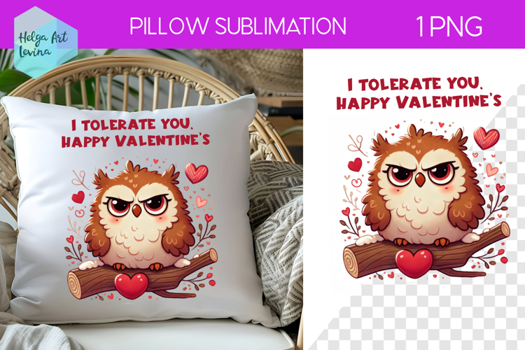 Sarcastic Animal Sublimation, Pillow Valentines Day