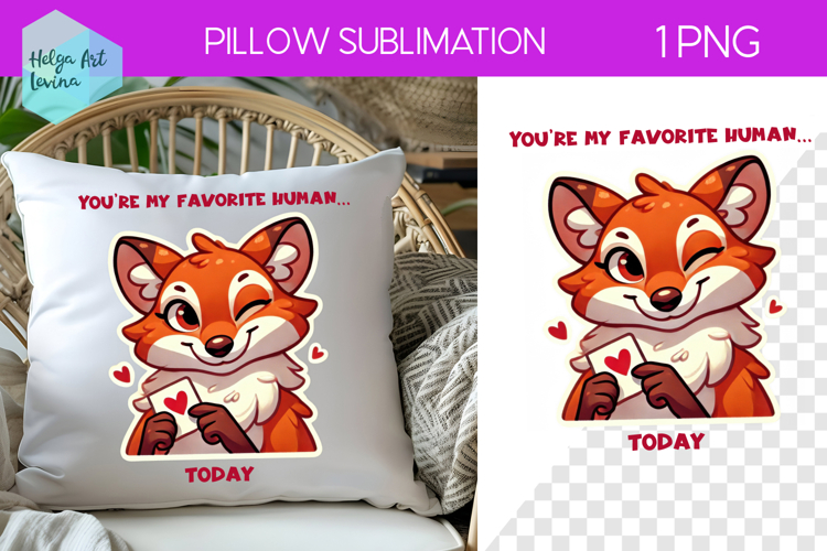 Sarcastic Animal Sublimation, Pillow Valentines Day