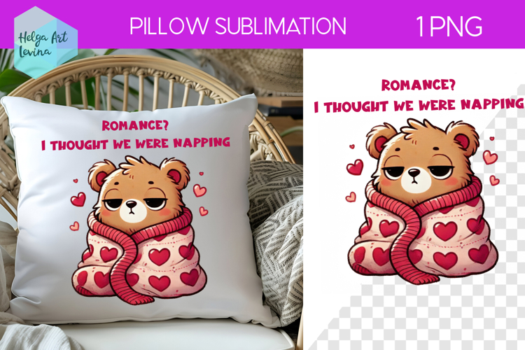 Sarcastic Animal Sublimation, Pillow Valentines Day