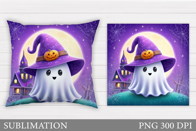 Halloween Ghost Pillow Design. Halloween Ghost Sublimation