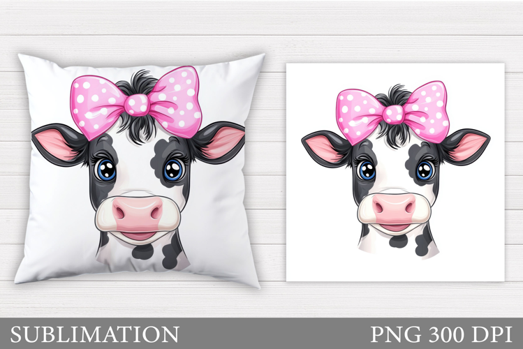 Cute Cow Pillow Design. Cute Cow Sublimation