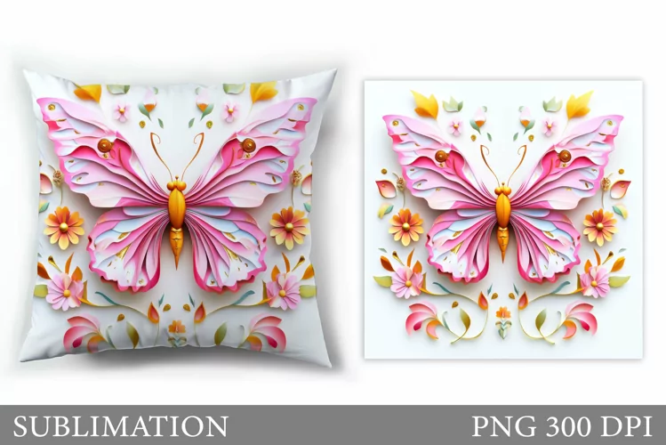 Butterfly Sublimation. Butterfly Pillow Design