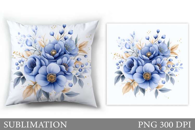 Flowers Pillow Sublimation. Floral Pillow Sublimation