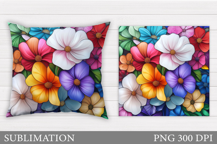 Flowers Pillow Sublimation. Floral Pillow Sublimation